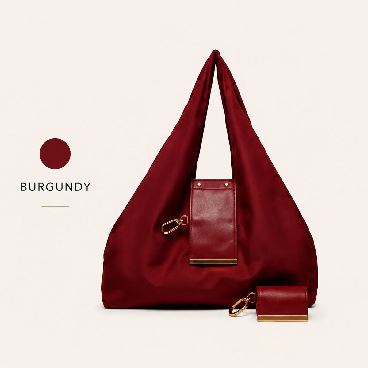 Jaxvolt®️ Charm Transformable Bag – Stylish Vegan Leather Tote & Keychain Charm