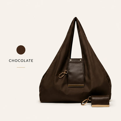 Jaxvolt®️ Charm Transformable Bag – Stylish Vegan Leather Tote & Keychain Charm