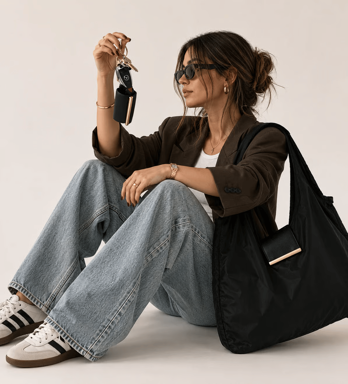 Jaxvolt®️ Charm Transformable Bag – Stylish Vegan Leather Tote & Keychain Charm