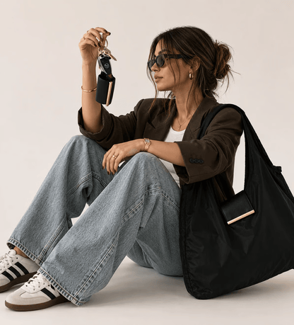 Jaxvolt®️ Charm Transformable Bag – Stylish Vegan Leather Tote & Keychain Charm