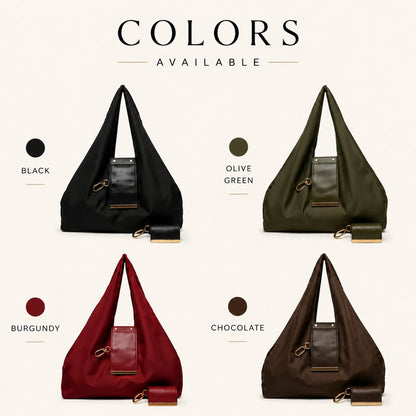 Jaxvolt®️ Charm Transformable Bag – Stylish Vegan Leather Tote & Keychain Charm