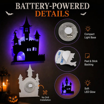 🔥Last Day Promotion 60% OFF|🎃 Halloween LED Silhouette Wall Light Stickers