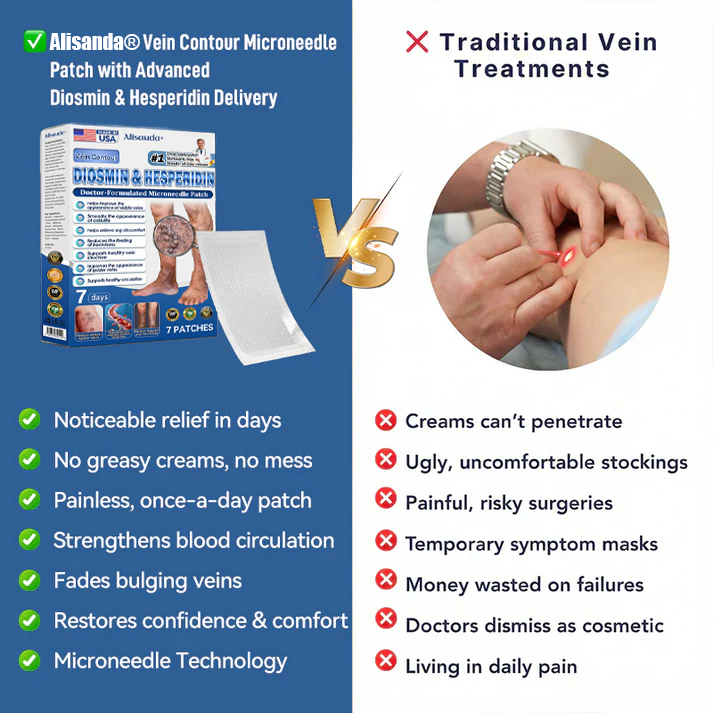 Alisanda® 𝑽𝗲𝗶𝙣 𝘾𝐨𝐧𝘁𝗼𝙪𝙧 𝙈𝙞𝐜𝐫𝒐𝒏𝒆𝗲𝗱𝗹𝙚 𝙋𝙖𝐭𝐜𝒉 𝒘𝒊𝘁𝗵 𝗔𝙙𝙫𝙖𝙣𝙘𝐞𝐝 𝐃𝒊𝒐𝒔𝗺𝙞𝐧 & 𝑯𝒆𝘀𝗽𝗲𝙧𝙞𝙙𝙞𝐧 𝐃𝒆𝒍𝒊𝒗𝗲𝗿𝙮🌿𝟕-𝐃𝐚𝐲 𝐕𝐢𝐬𝐢𝐛𝐥𝐞 𝐑𝐞𝐬𝐮𝐥𝐭𝐬 𝐟𝐨𝐫 𝐕𝐚𝐫𝐢𝐜𝐨𝐬𝐞 𝐕𝐞𝐢𝐧𝐬