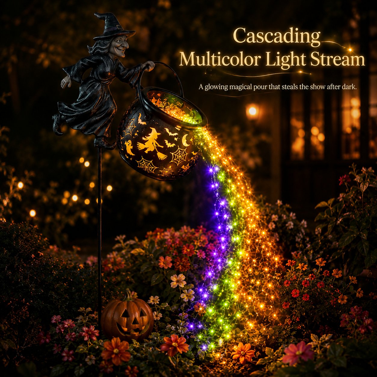 🔥Last Day Promotion 60% OFF丨🎃Halloween Witch Cauldron Garden Light