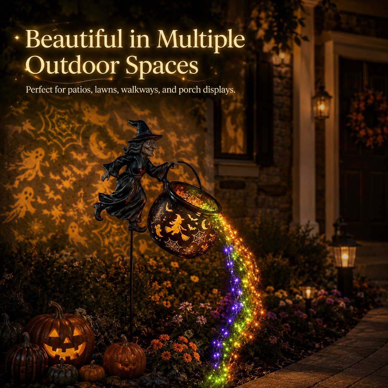 🔥Last Day Promotion 60% OFF丨🎃Halloween Witch Cauldron Garden Light