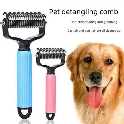 Pet Grooming Tool–Universal Double-Sided Detangling Comb for Dogs & Cats