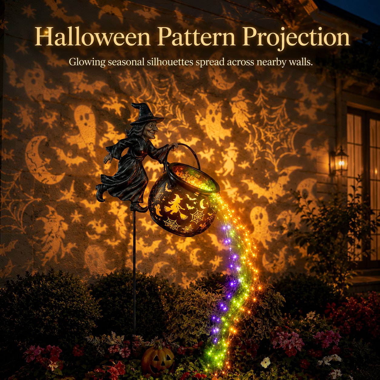 🔥Last Day Promotion 60% OFF丨🎃Halloween Witch Cauldron Garden Light