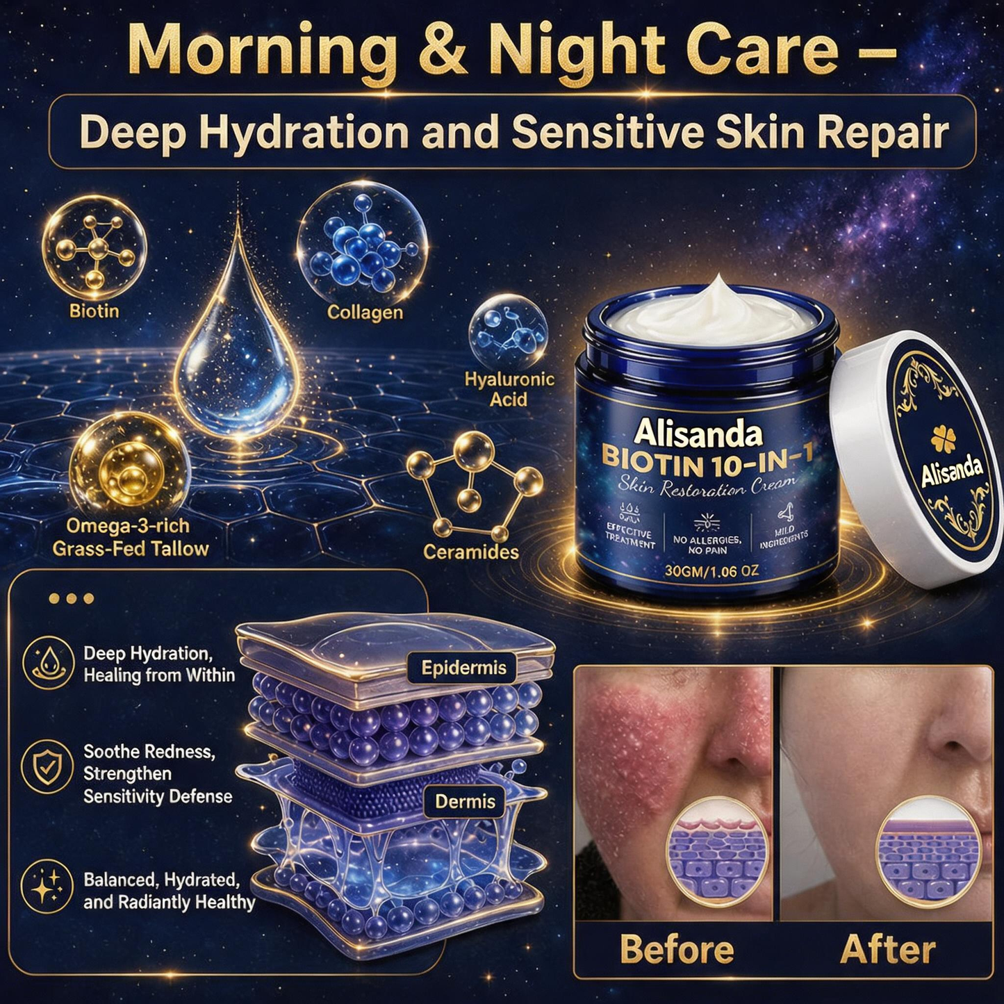 🔥New Arrivals for May|Made and Shipped from USA ✨Alisanda® Biotin 10-in-1 Skin Restoration Cream 🍀